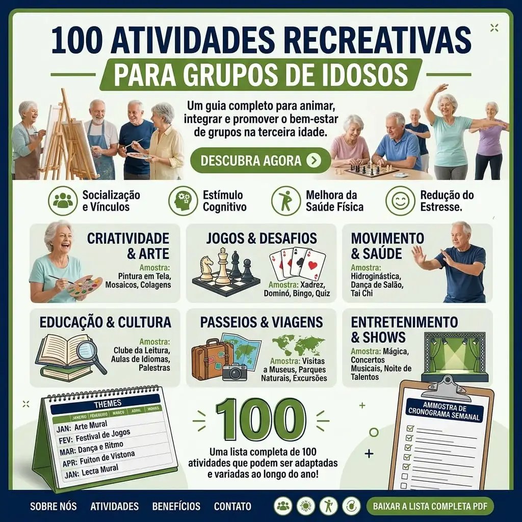 100 Atividades Recreativas Para Grupos de Idosos